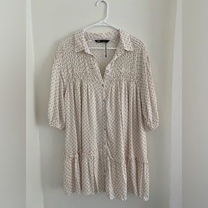 Zara floral print babydoll dress